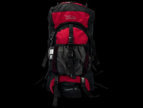Рюкзак туристический с анатомической спинкой, 60 л, черно-красный Рюкзак туристический с анатомической спинкой, 60 л, черно-красный