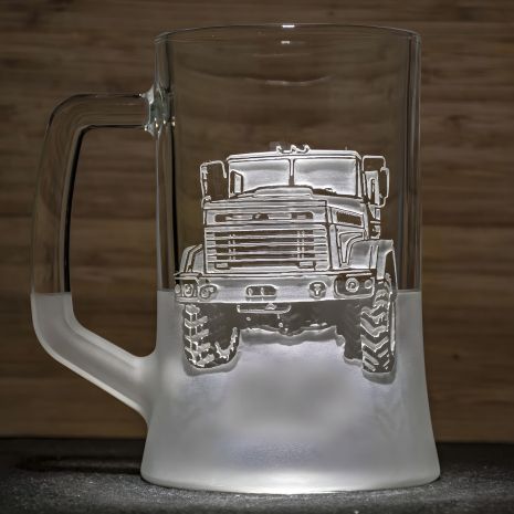 Пивний келих із зображенням автомобіля КРАЗ