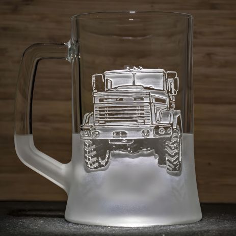 Пивний келих із зображенням автомобіля КРАЗ