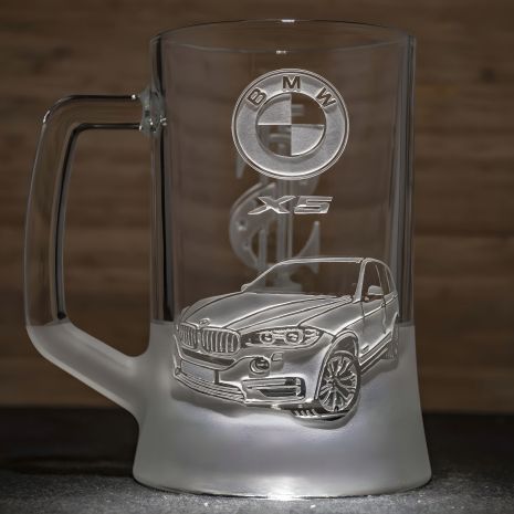 Пивний келих з гравіюванням для автомобіліста BMW X5