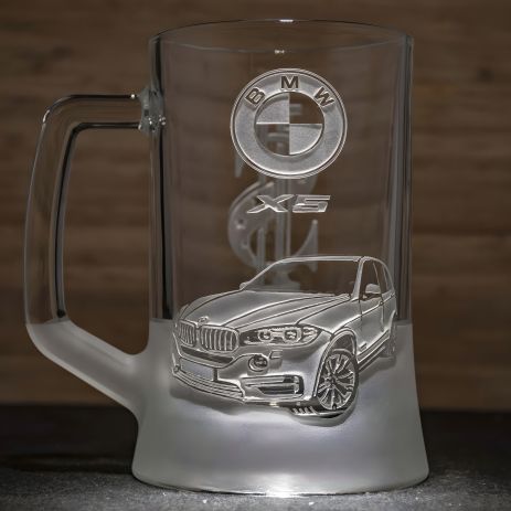 Пивний келих з гравіюванням для автомобіліста BMW X5