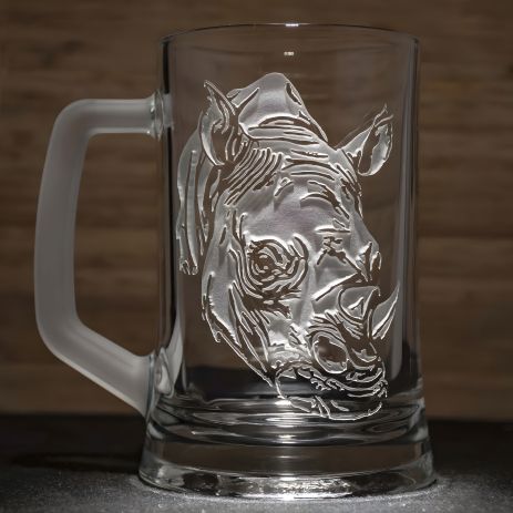 Бокал для пива з гравіюванням Бегемот Бокал для пива з гравіюванням Бегемот