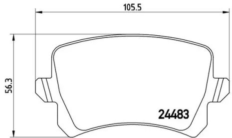 Комплект тормозных колодок, дисковый тормоз AUDI Q3, VW GOLF V , BREMBO (P85109)