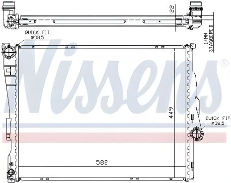 Охолодження двигуна радіатор NISSENS BMW Z4 (60784A)