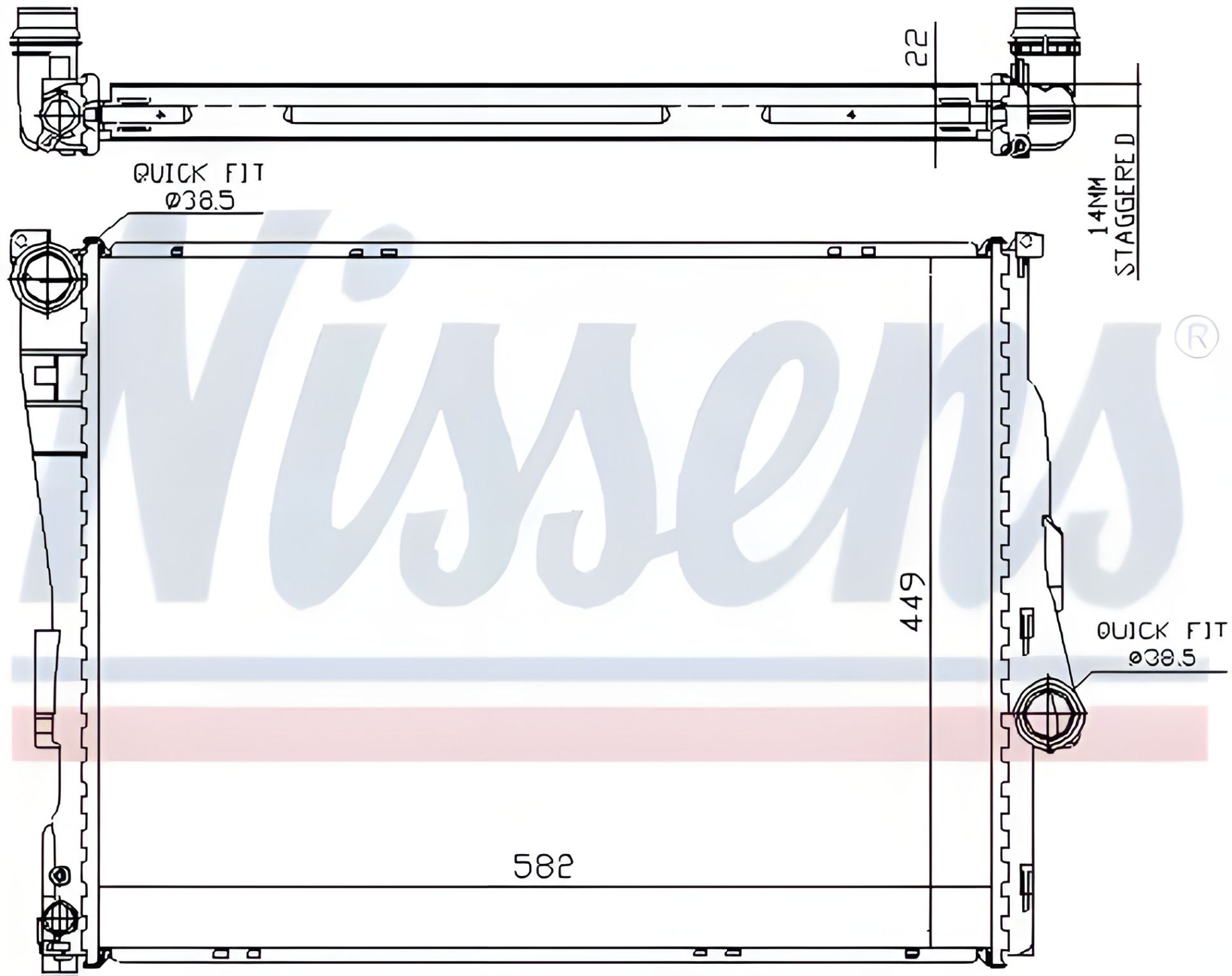 Охолодження двигуна радіатор NISSENS BMW Z4 (60784A) Охолодження двигуна радіатор NISSENS BMW Z4 (60784A)