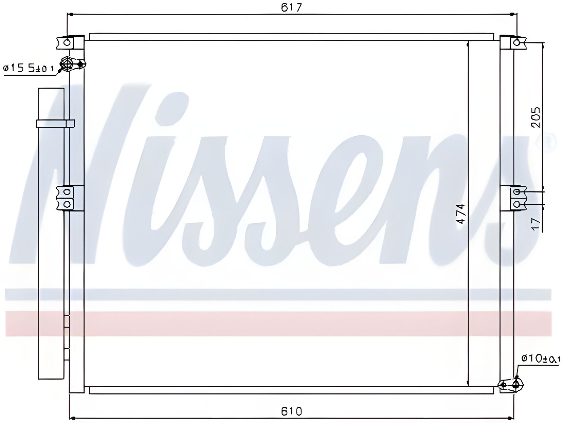 Конденсор кондиционера (радиатор) для TOYOTA FJ, NISSENS (940106) Конденсор кондиционера (радиатор) для TOYOTA FJ, NISSENS (940106)