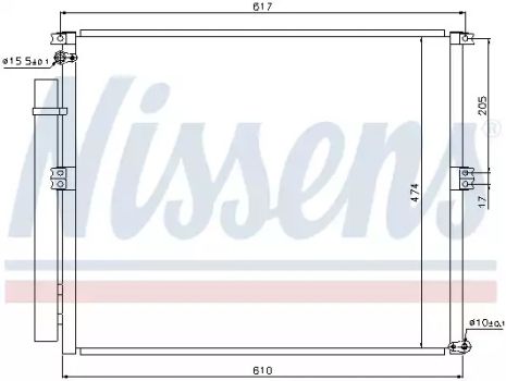 Радіатор, конденсор кондиціонера TOYOTA FJ, NISSENS (940106)