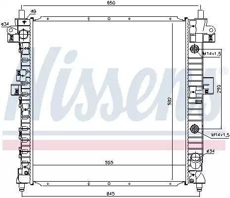 Ssangyong Actyon, Nissens (64316) радіатор охолодження двигуна