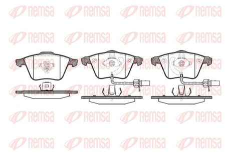 Комплект гальмівних колодок, дискове гальмо SEAT EXEO, AUDI A6, REMSA (096412)