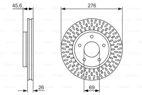 Brake Mitsubishi Lancer, Bosch (0986479783)