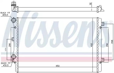 Skoda Yeti, Seat Altea, Nissens (65279A) Радіатор охолодження двигуна