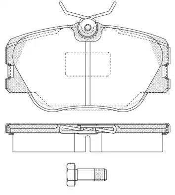 Набір гальмівних колодок, Mercedes-Benz E-Class, Woking (P089300) Диск.