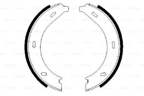 Набір гальмівних прокладок, паркувальне гальмування Mercedes-Benz V-клас, Bosch (0986487605)