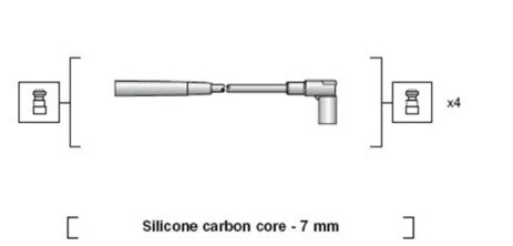 Комплект проводів запалювання LADA NIVA, MAGNETIMARELLI (941318111236)