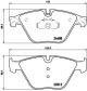 Комплект тормозных колодок, дисковый тормоз BMW 6, BREMBO (P06074)