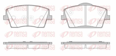 Комплект гальмівних колодок, дискове гальмо VOLVO XC40, REMSA (182300)