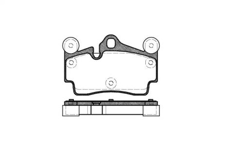 Комплект тормозных колодок, дисковый тормоз AUDI Q7, VW TOUAREG, WOKING (P896300)