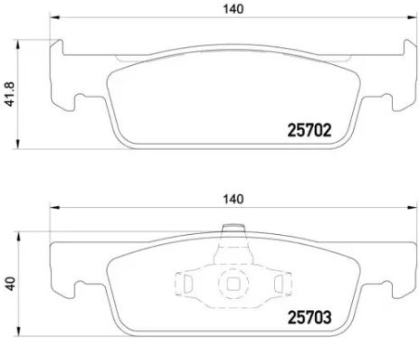 Набір гальмівних майданчиків, Disk Brake Smart Fortwo, Dacia Logan, Brembo (P68059)