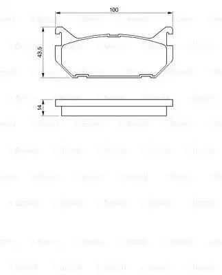 Набір гальмівних майданчиків, дисковий гальмо Ford Australia, Eunos 500, Bosch (0986424266)