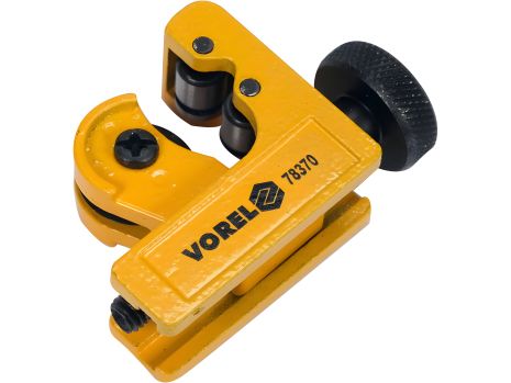 Труборіз для металевих та полімерних труб Ø 3-22 мм з 2 роликовими різцями 16х6х5 мм Vorel 78370
