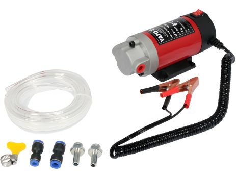 Электрическая помпа для откачки масла из двигателя от аккумулятора 12В, 100Вт, 2-4 л/мин со шлангом и нак. Yato YT-07140 Электрическая помпа для откачки масла из двигателя от аккумулятора 12В, 100Вт, 2-4 л/мин со шлангом и нак. Yato YT-07140