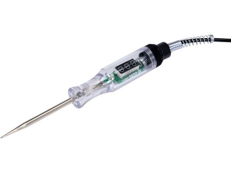 Контрольный индикатор напряжения для авто 3-48 V с проводом l= 2,7 м, Yato YT-28667