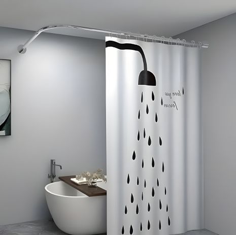 Кутовий карниз 70*120 см з нержавіючої сталі для ванної 3125/70/120