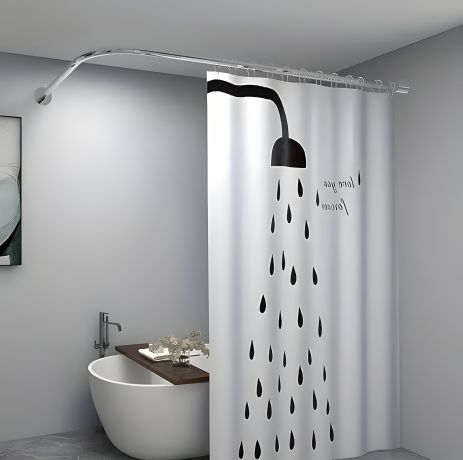 Угловой карниз 70*150 см из нержавеющей стали для шторки в ванну 3125/70/150 Угловой карниз 70*150 см из нержавеющей стали для шторки в ванну 3125/70/150