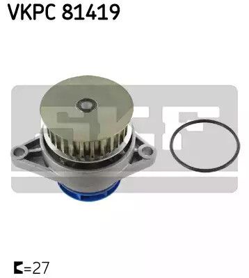 Помпа, водяной насос AUDI A2, SEAT LEON, SKF (VKPC81419)