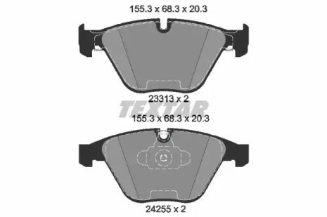 Набір гальмівних колодок, BMW Disc Brake (Brilliance), TextAr (2331301)