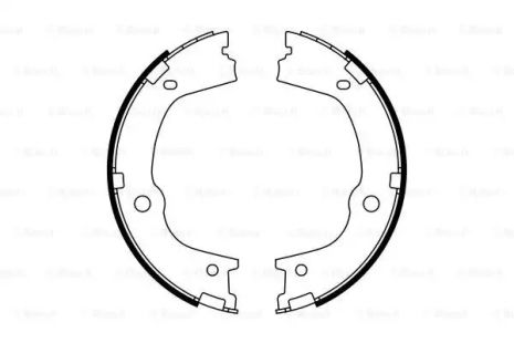 Комплект гальмівних колодок, гальмо стоянки KIA SORENTO, HYUNDAI SANTA FE, BOSCH (0986487776)