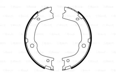 Комплект гальмівних колодок, гальмо стоянки KIA SORENTO, HYUNDAI SANTA FE, BOSCH (0986487776)