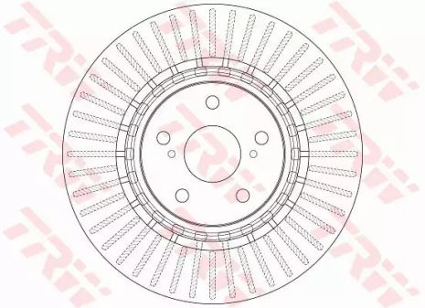 Диск гальмівний TOYOTA HIGHLANDER, LEXUS NX, TRW (DF6265)