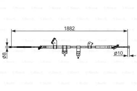 Toyota Rav 4, Bosch Manual Brake Cable (1987482567)