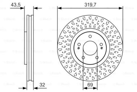 Brake Mitsubishi Lancer, Bosch (0986479T01)