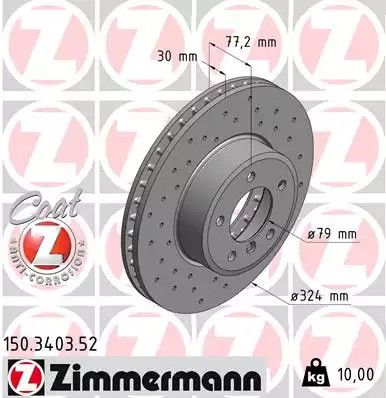 BRAKE BMW 6, Zimmermann (150340352)