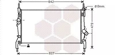 Радиатор охлаждения двигателя FORD TRANSIT, Van Wezel (18002405)