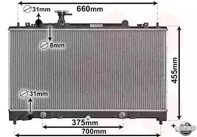 Mazda 6, Van Wezel (27002228) радіатор охолодження двигуна