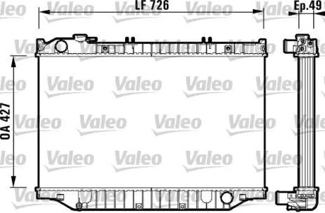 Радіатор охолодження двигуна TOYOTA LAND CRUISER, VALEO (732415)