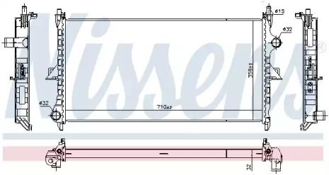 Peugeot 508, Citroyn C5, Nissens (636019) Радіатор охолодження двигуна