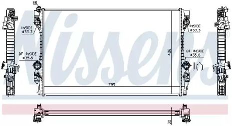 Porsche Panamera, Nissens (63779) радіатор охолодження двигуна