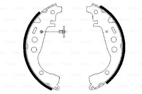 Комплект тормозных колодок TOYOTA YARIS, BOSCH (0986487589)