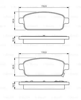 Комплект тормозных колодок, дисковый тормоз OPEL CASCADA, OPEL ASTRA, BOSCH (0986495259)