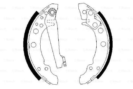 Комплект гальмівних колодок SEAT AROSA, AUDI 50, BOSCH (0986487002)