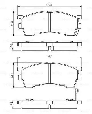 Набір гальмівних колодок, дискоте гальма Ford Australia, Eunos 500, Bosch (0986495265)