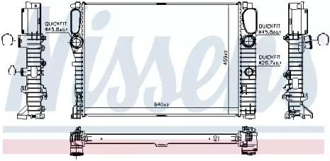 Радиатор охлаждения двигателя MERCEDES-BENZ CLS, NISSENS (62796A)