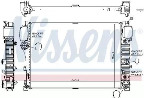 Радиатор охлаждения двигателя MERCEDES-BENZ S-CLASS, NISSENS (67107A)