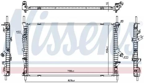 Радіатор охолодження двигуна Ford Transit, Nissens (66861)