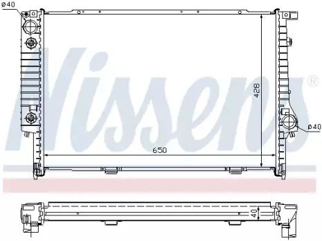 Радиатор охлаждения двигателя BMW 5, NISSENS (60694A)