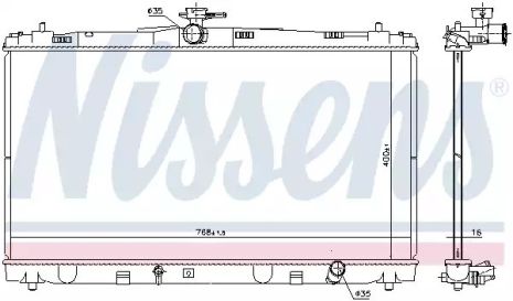 Радиатор охлаждения двигателя LEXUS ES, NISSENS (646935)